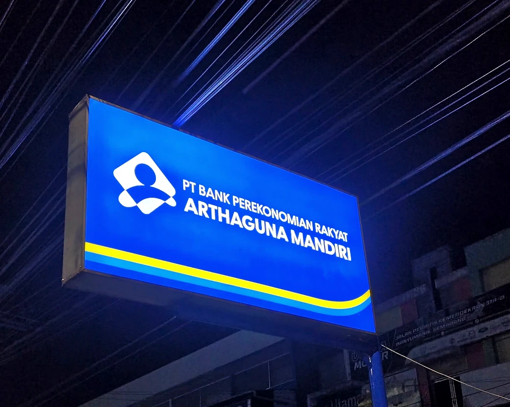 Neonbox Bank Artha Guna Mandiri — dokumentasi Nans Creative
